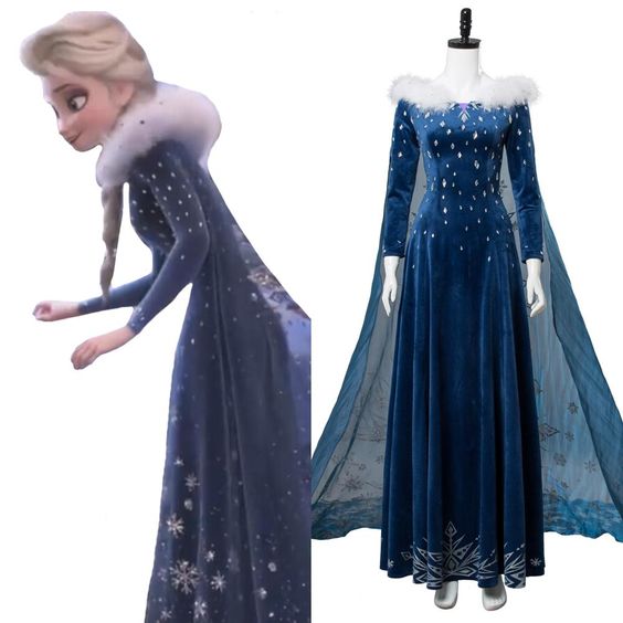 Frozen Princess Elsa Full Dress Cosplay Costume | Princess elsa ...