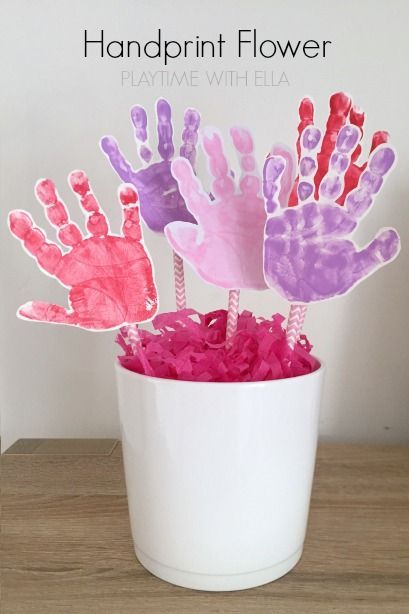 Easy Handprint Flower Pot Craft For Mothers Day Easy Handprint Flower Pot Craft For Mothers Day