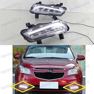 2x Led Daytime Running Fog Lights Lamp Drl For Chevrolet Cruze