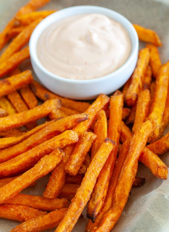 Alexia sweet potato fries in the air fryer cook up fast and crispy. You will not want to use the oven after making sweet potato fries in the air fryer.