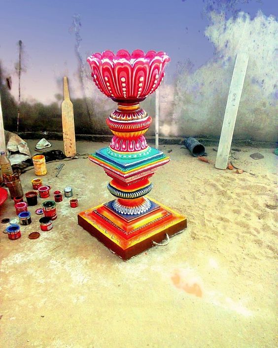 Tulsi planter | Tulsi Pot | Tulsi Stand | Tulsi ki Gamla |Tulsi ki Chauraha-Samaleshwari Art Hirapur