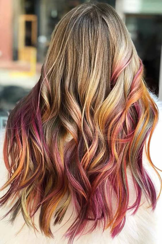 red hair with highlights