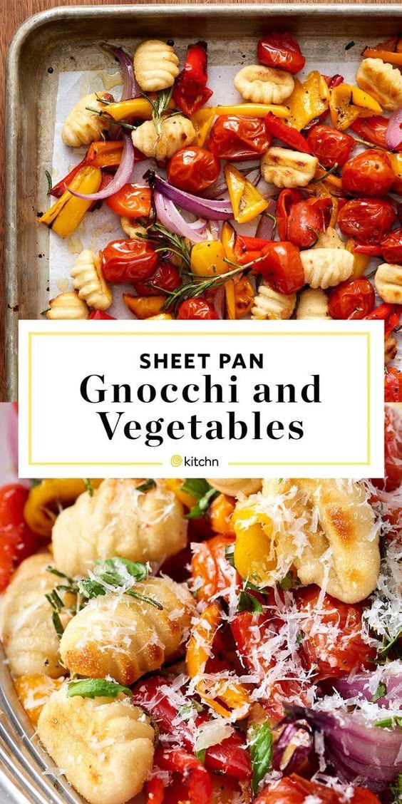 Crispy Sheet Pan Gnocchi And Veggies