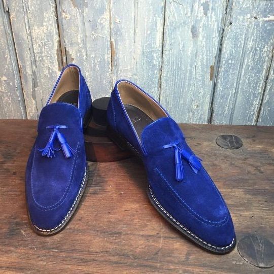 royal blue suede loafers