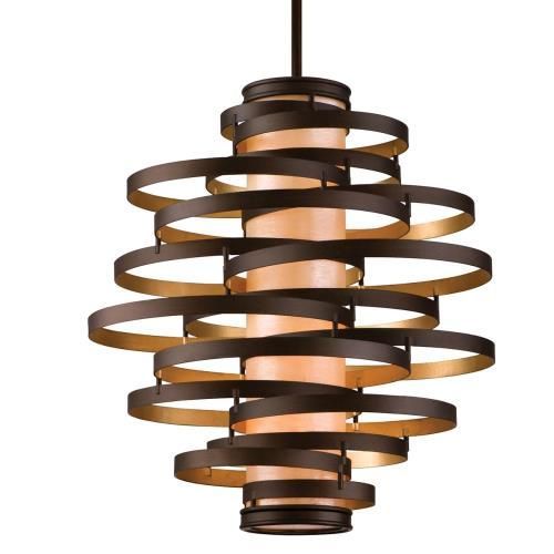 The Corbett Lighting Vertigo Pendant Features Twisted Pieces Of The Corbett Lighting Vertigo Pendant