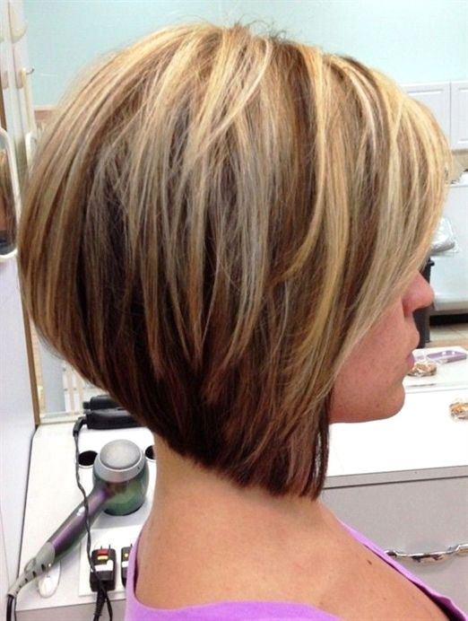 stacked bob with bangs