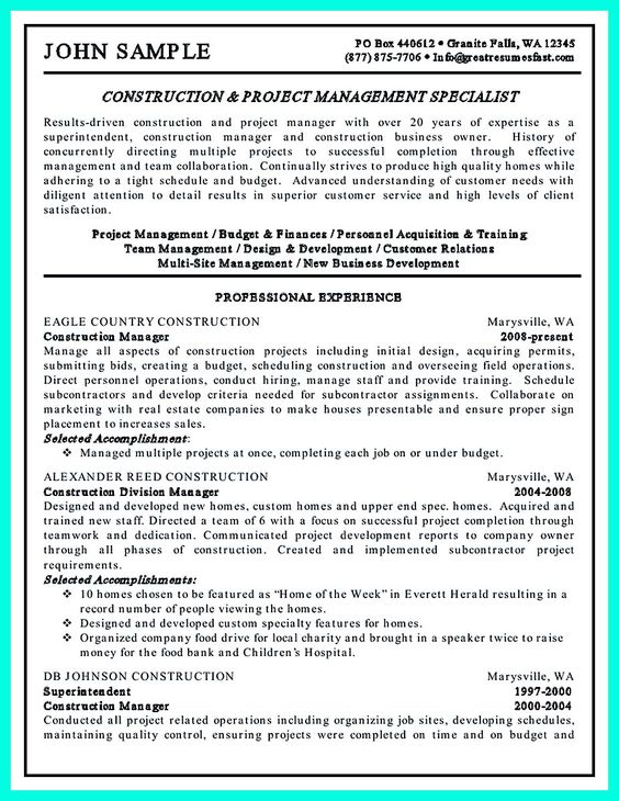 cool Cool Construction Project Manager Resume to Get Applied - construction manager job description cool Cool Construction Project Manager Resume to Get Applied - construction manager job description