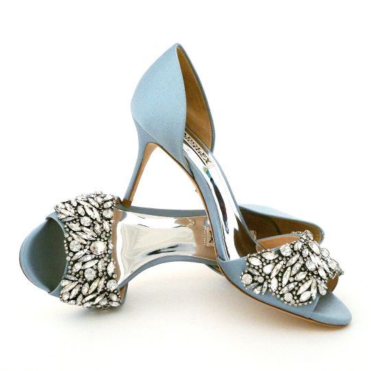 Badgley Mischka Hansen Crystal Blue Shoes Blue Wedding Shoes