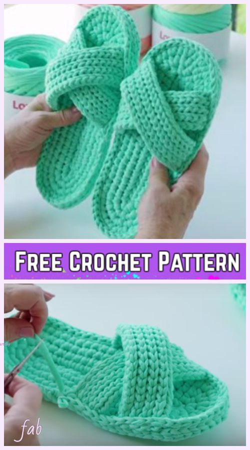 Crochet Criss Cross Spa Slippers Free Crochet Pattern Video