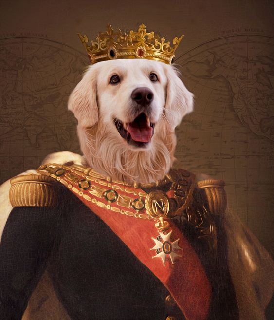 custom pet Portrait painting Personalized Pet memorial pet in cloth unique birthday Father/'s Day gift Regal Pet Portrait royal Pet Portrait