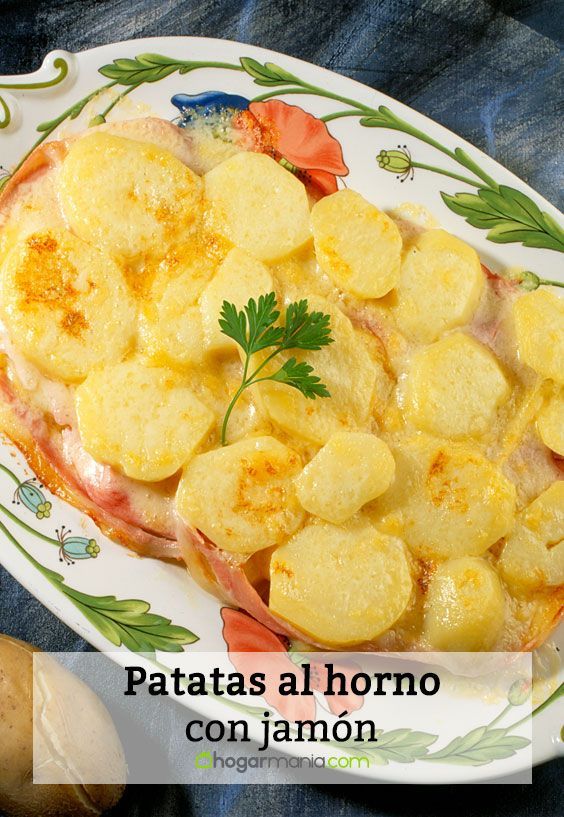 Receta De Patatas Al Horno Con Jamón Karlos Arguiñano Recetas Con Patatas Comida Sana Recetas Recetas Con Jamon