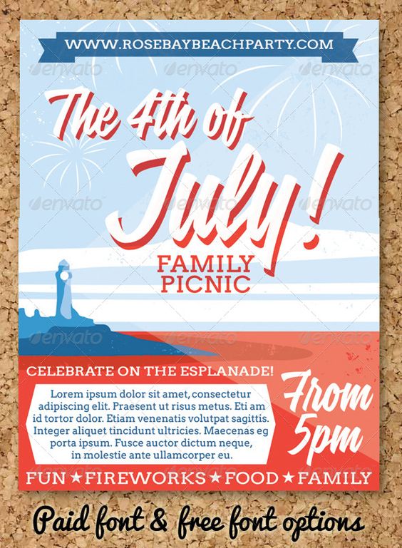 July 4 Event Flyer or Party Invitation Event flyers, Flyer - picnic flyer template July 4 Event Flyer or Party Invitation Event flyers, Flyer - picnic flyer template