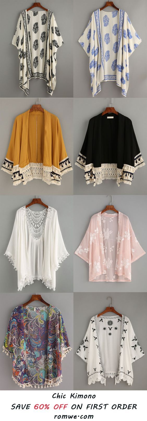 Los kimonos son una muy buena prenda para combinar. Amor por los kimonos