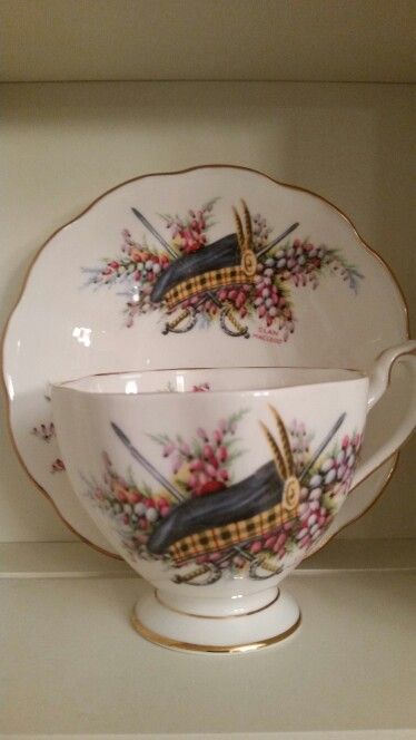 Queen Anne Glengarrys Clan Macleod Teacup and Saucer