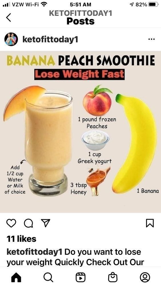 Banana peach smoothie lose weight fast