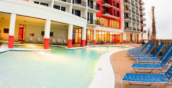 Hampton Inn Suites Beachfront Hotel Located In Orange Beach Gulf Shores Alabama Orange Beach Hotels Beachfront Hotels Hampton Inn