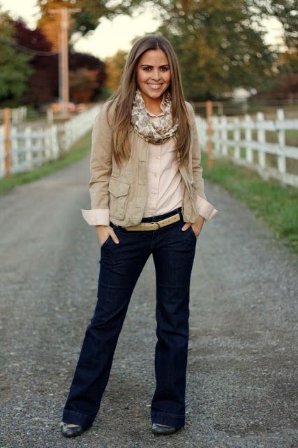 Khaki + denim= Great for Business Casual