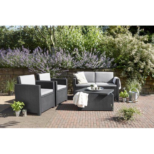 Sol 72 Outdoor 9 Seater Rattan Sofa Set Wayfair Co Uk Garden Sofa Set Rattan Garden Furniture Rattan Corner Sofa