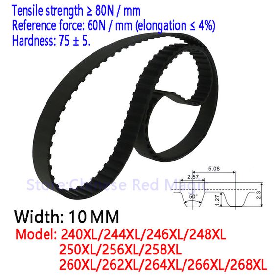 XL 260 Timing Belt Synchronous Belt 10mm Width 260XL-10mm