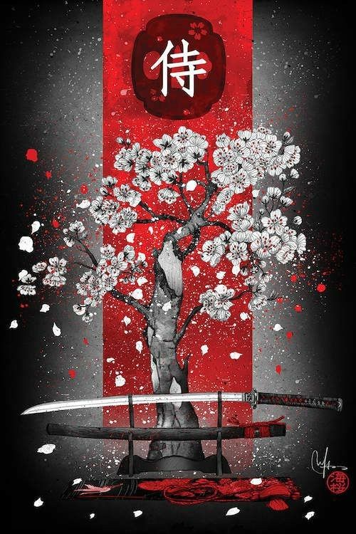 I Saw Red 侍アートワーク ストリートアート 壁紙 I Saw Red 侍アートワーク ストリートアート 壁紙