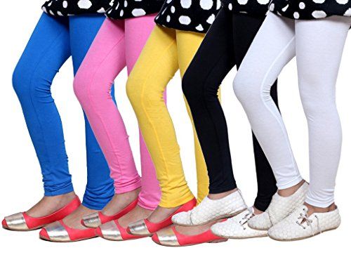 Indistar Big Girls Super Soft Cotton Leggings Set Of -9