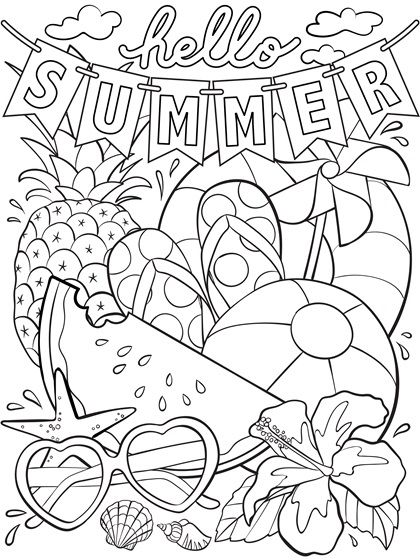 Summer Coloring Pages For Kids Print Them All For Free Summer Coloring Pages Summer Coloring Sheets Cute Coloring Pages