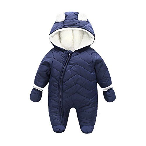 Ding-dong Baby Boys Girls Fleece Hooded Romper