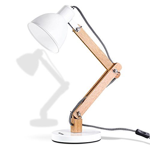 MUTUW Wooden Swing Arm Desk Lamp, Nordic Design LED Table MUTUW Wooden Swing Arm Desk Lamp, Nordic Design LED Table