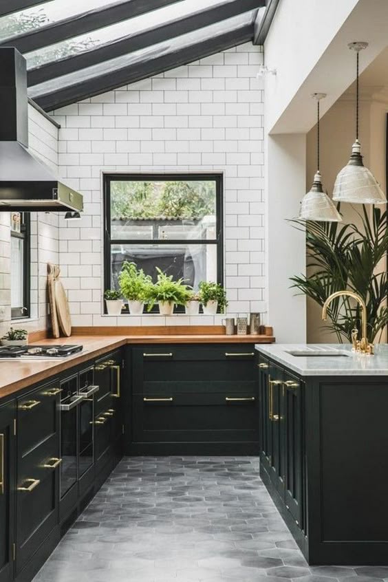 10 Admirable Stylish Black And White Subway Tiles Kitchen Design With Matching Furniture White Wood Kitchens White Kitchen Decor Kitchen Tiles Design