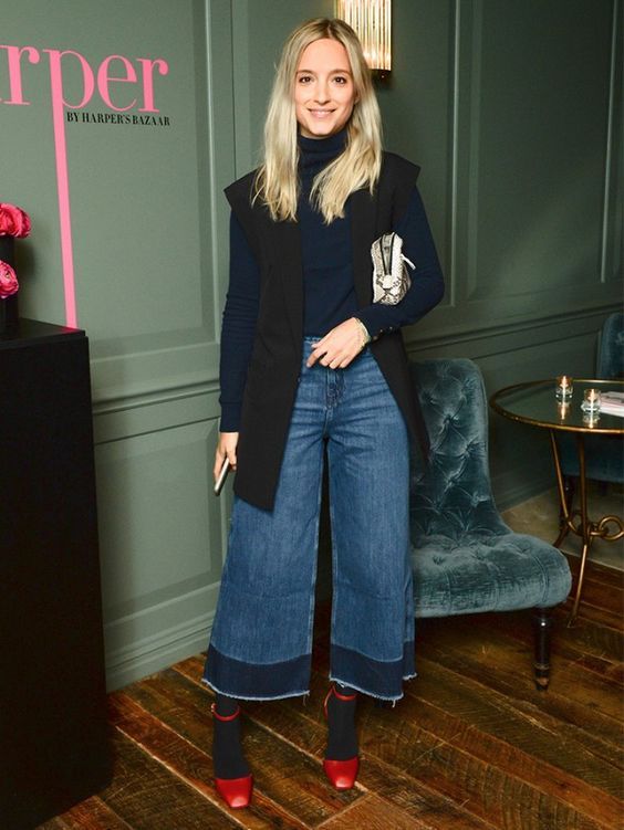 Would You Wear It? Denim Culottes via @WhoWhatWear