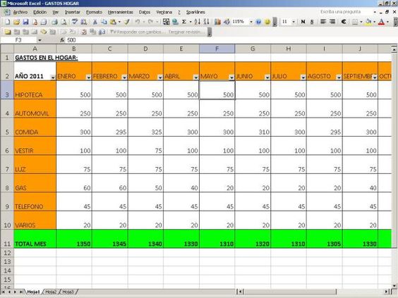 formato nomina semanal excel