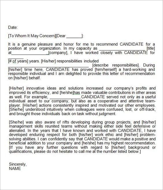 How to write a letter of recommendation (for yourself or for - recommendation letter formats How to write a letter of recommendation (for yourself or for - recommendation letter formats