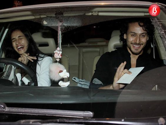 Bollywood\'s cute couple Tiger Shroff and Disha Patani spotted having a good time together at The Korner House in Bandra