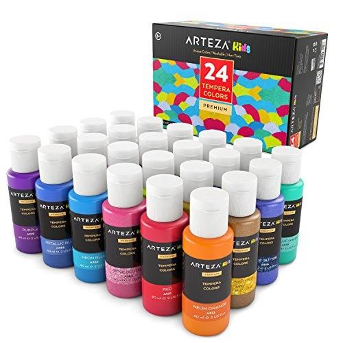 shop arteza kids tempera paint set of 24 col at artsy sister in 2021 glow in dark party glow stick party glow in dark paint