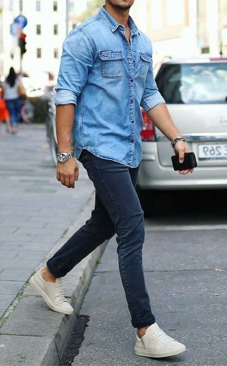 jeans shirt outfit men