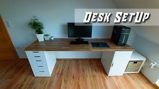 photo Ikea Big Desk my new home office pc workstation desk