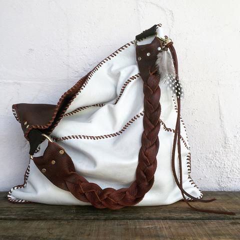 Deer Bucket Bags w//Genuine Leather Trim Large Front Personalized