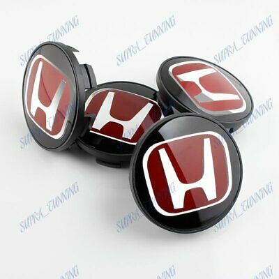 Center Cap JDM Decal Stickers FOR HONDA RSX CIVIC EP3 RED WHITE 4pcs