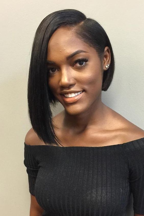 short asymmetrical bob