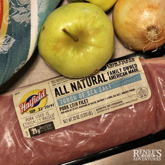 Pork Loin Filet with Apples and Onions
