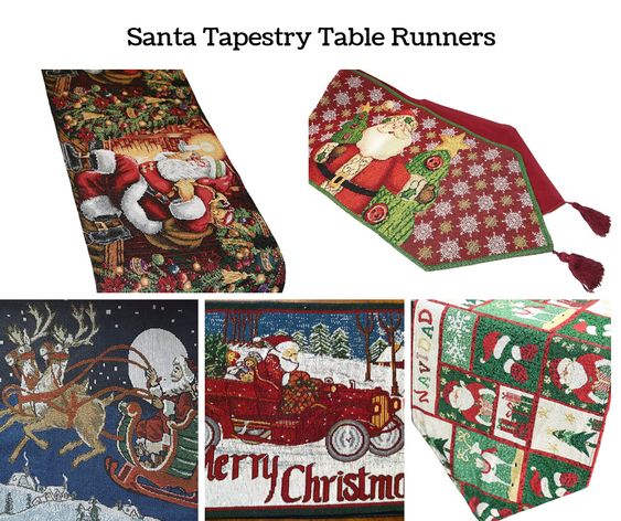 Santa Claus Tapestry Table Runners Santa Claus Tapestry Table Runners