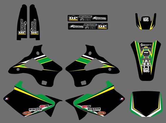 0221 Power New Style TEAM GRAPHICS&BACKGROUNDS DECALS STICKERS Kits for KX125 KX250 1994 1995 1996 1997 1998