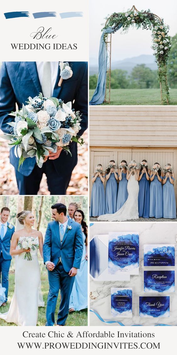 Adorable Shades of Blue Wedding Color Ideas for 2021