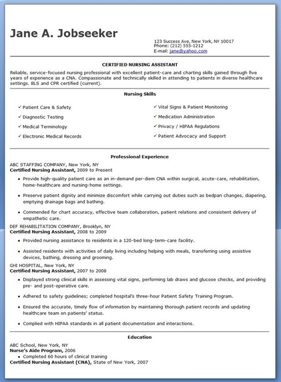 nurse resume example Nursing School Pinterest Resume - new cna resume nurse resume example Nursing School Pinterest Resume - new cna resume