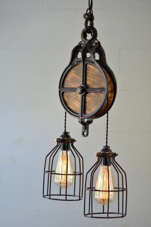 Vintage riemenscheibe pendelleuchte loft design stil lichter Vintage riemenscheibe pendelleuchte loft design stil lichter