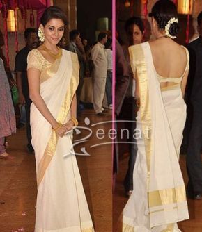 Asin Thottumkal Kerala Saree