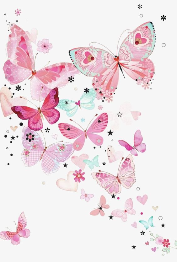 Pink Butterfly Background