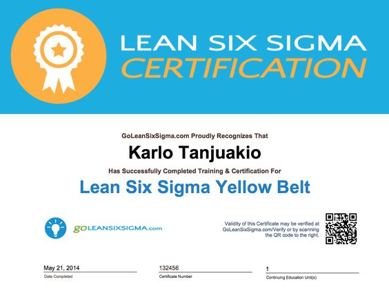 GoLeanSixSigma - Yellow Belt Certificate Example Lean Six - six sigma consultant sample resume GoLeanSixSigma - Yellow Belt Certificate Example Lean Six - six sigma consultant sample resume