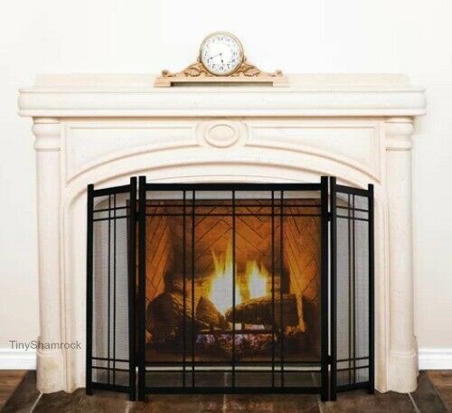 3 Panel Fireplace Screen Mission Style Steel Frame Large Iron Finish Spark Mesh Tinyshamrockusa Screens Vintage - Pleasant Hearth Mission Style 3 Panel Fireplace Screen 3 Panel Fireplace Screen Mission Style Steel Frame Large Iron Finish Spark Mesh Tinyshamrockusa Screens Vintage - Pleasant Hearth Mission Style 3 Panel Fireplace Screen