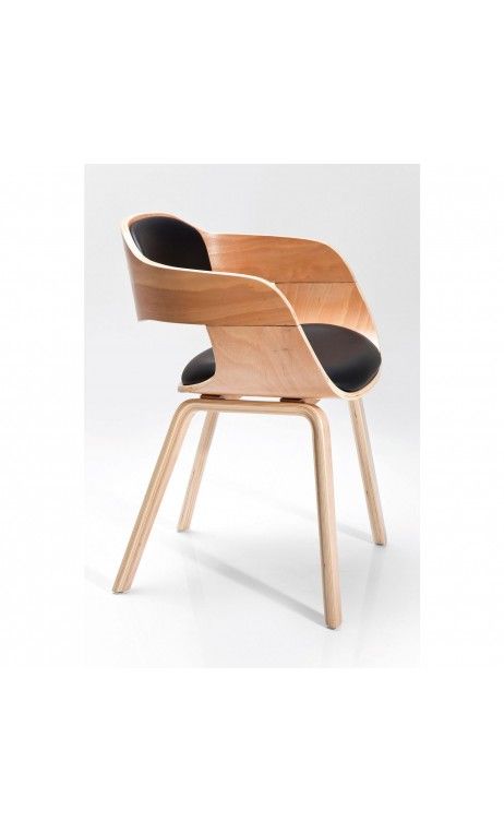 Miliboo Chaise Bois Clair Et Pu Noir Design Scandinave Japonais Walford La Redoute Chaise Chaises Bois Salle A Manger